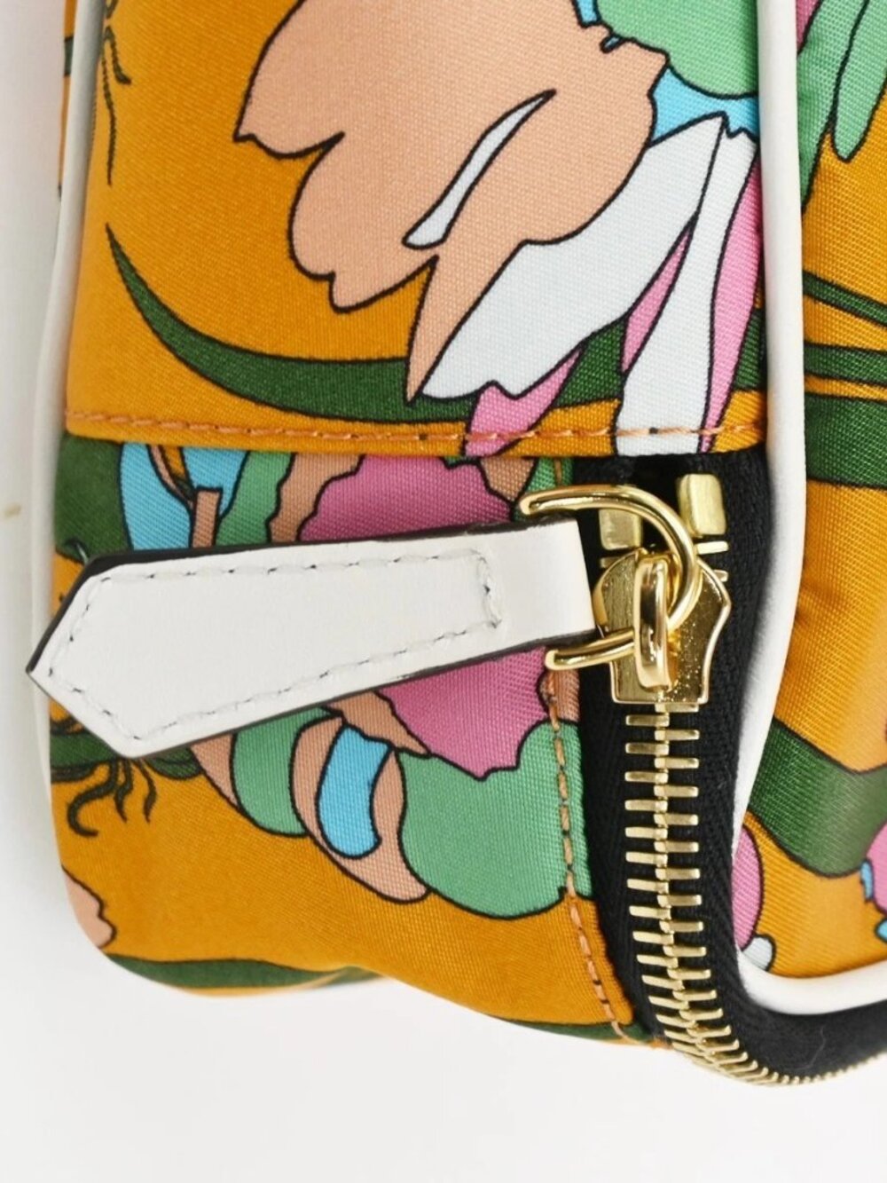 FENDI Square Clutch Pouch Bag Nylon Leather Multicolor Orange GHW Italy 36KD680 - Picture 7 of 14